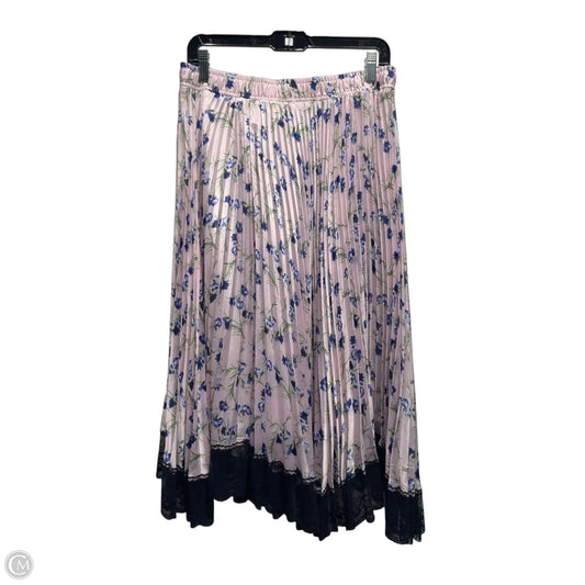 Skirt Midi By Clothes Mentor In Blue & Pink, Size: L