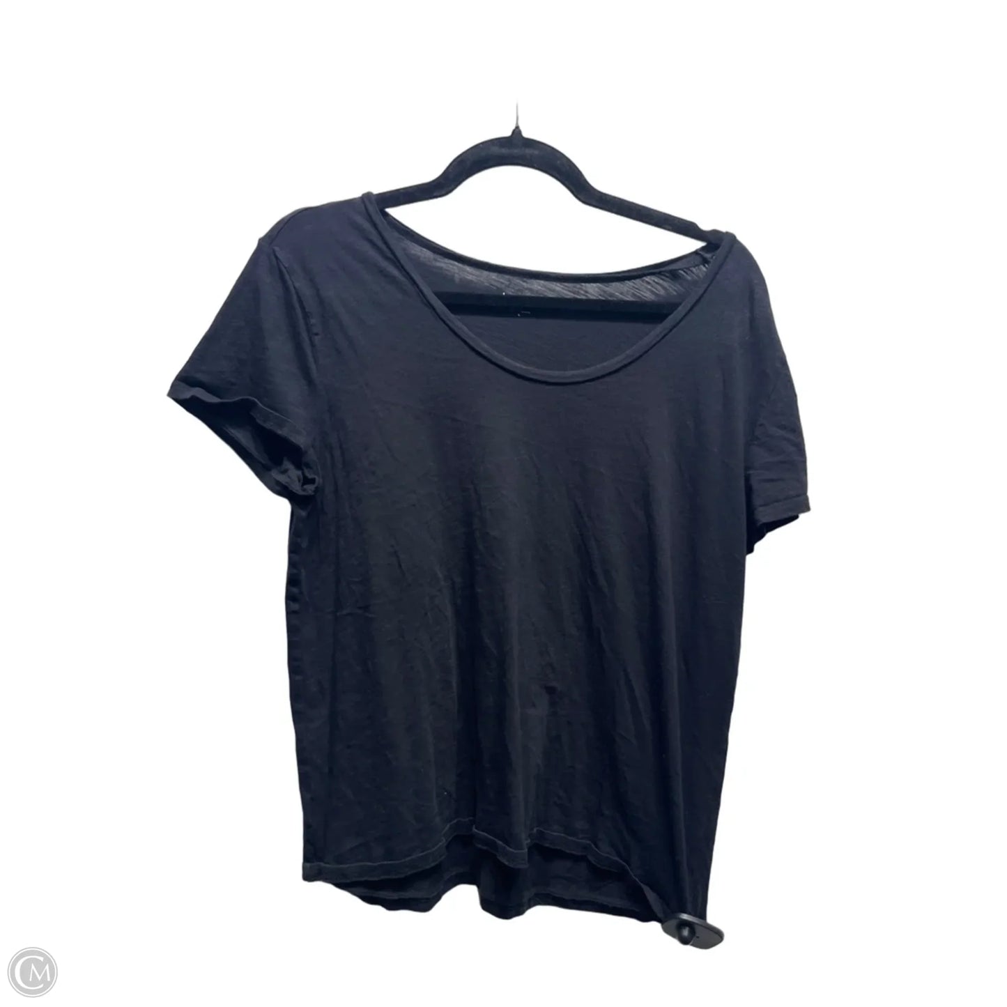 Top Short Sleeve Basic By Loft In Black, Size: L