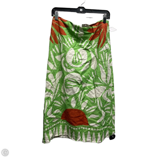 Skirt Midi By Maison Damelie In Green & Orange, Size: S