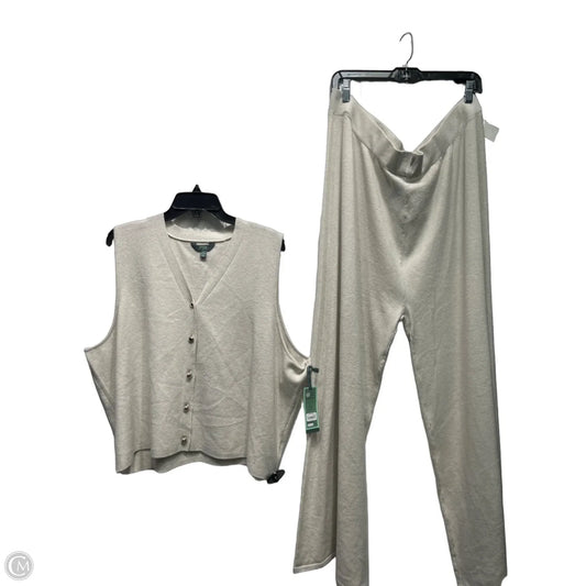 Pants Set 2pc By Terra & Sky In Tan, Size: 3x
