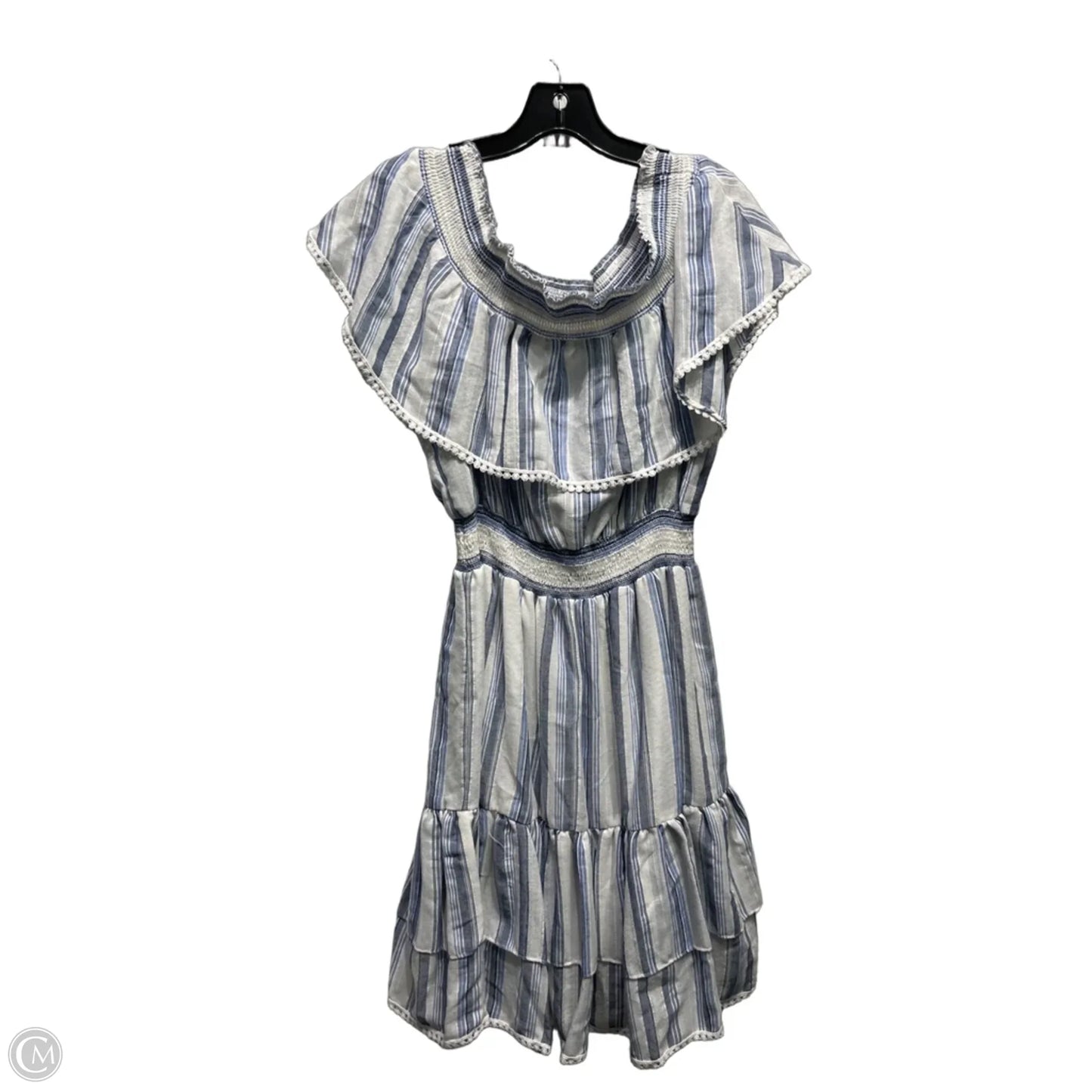 Dress Party Midi By Eva Mendes In Blue & White, Size: M