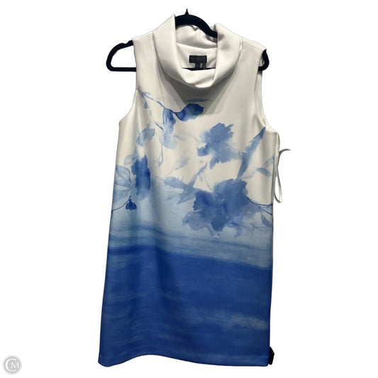 Dress Party Short By Donna Karan In Blue & White, Size: 10