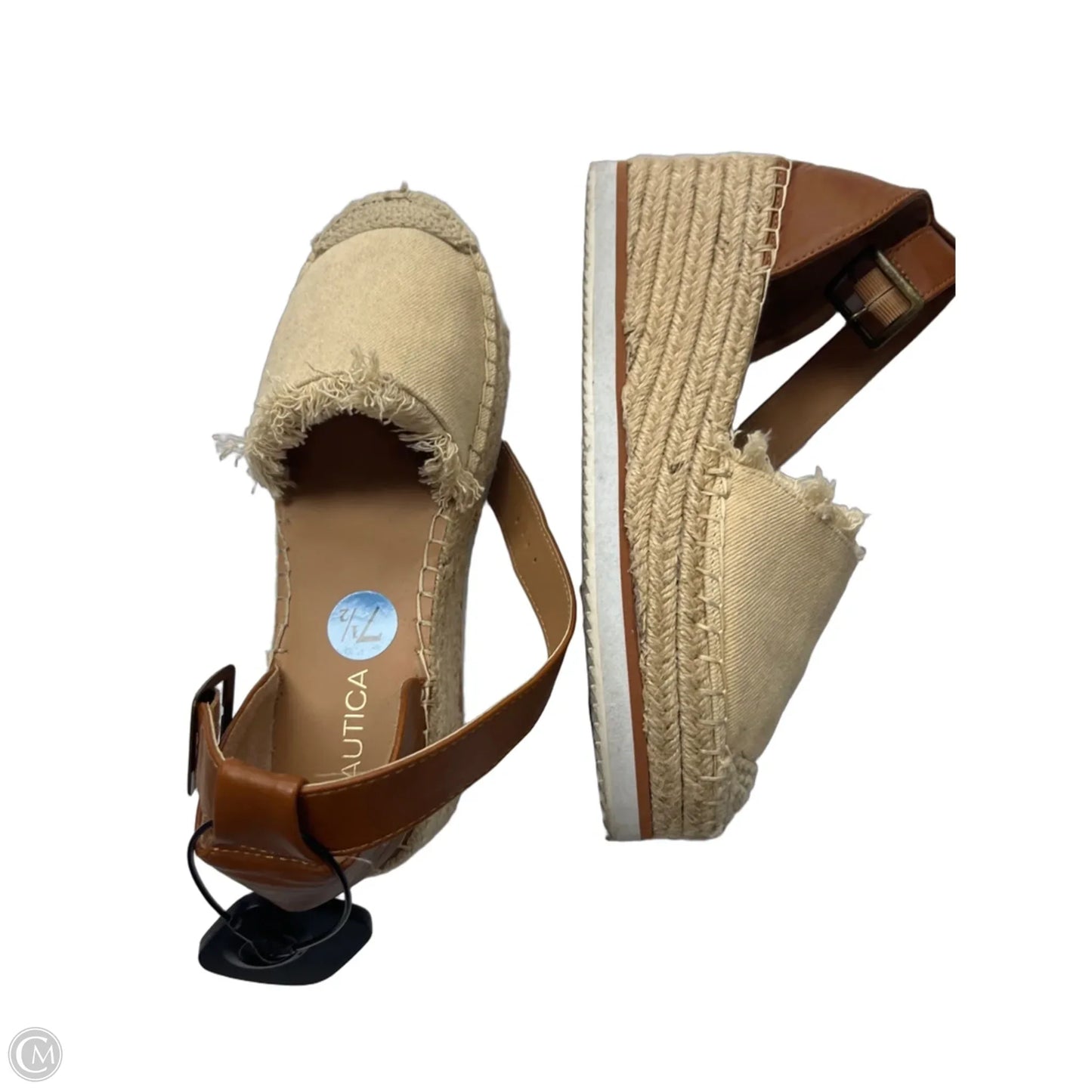 Shoes Heels Wedge By Nautica In Tan, Size: 7.5