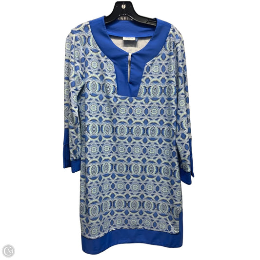 Dress Casual Short By Cabana Life In Blue & White, Size: M