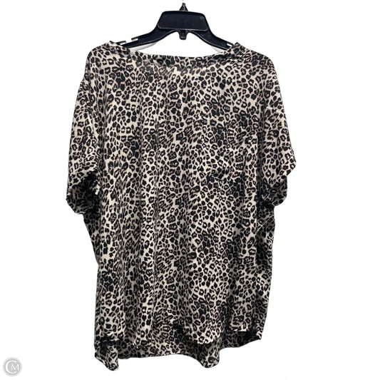 Top Short Sleeve By Buffalo David Bitton In Brown & Tan, Size: Xxl