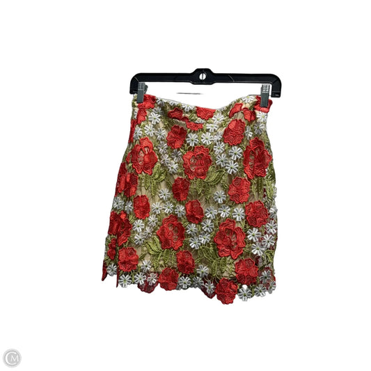 Skirt Mini & Short By Vici In Green & Red, Size: S