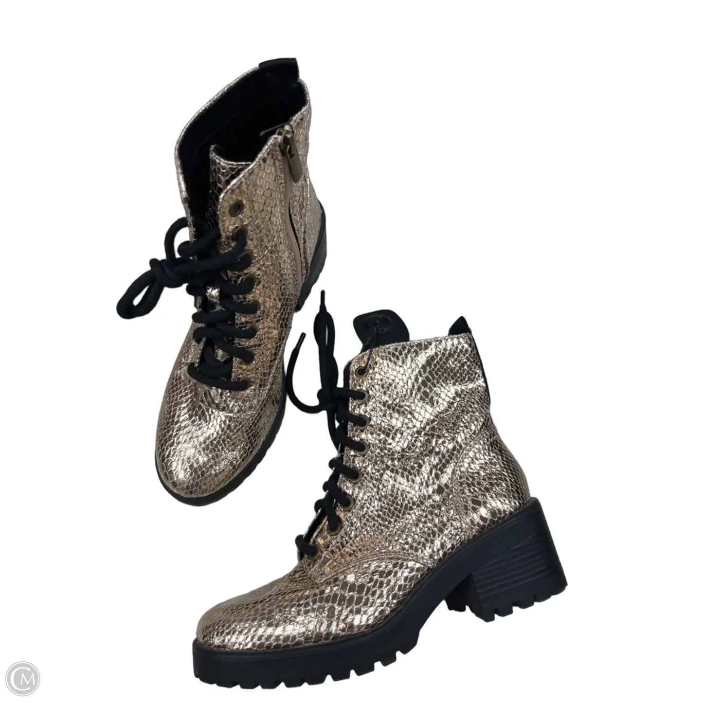 Boots Combat By Scoop In Gold, Size: 7