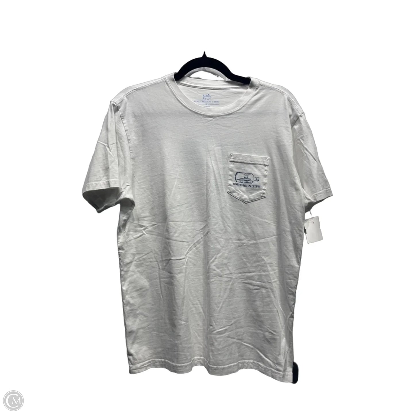 Top Short Sleeve Basic By Southern Tide In Blue & White, Size: M