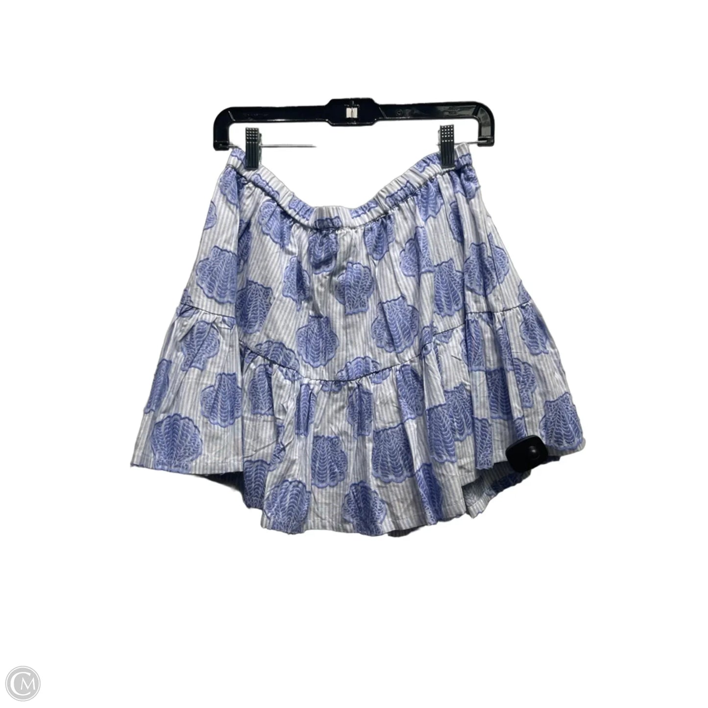 Skirt Mini & Short By Clothes Mentor In Blue & White, Size: L