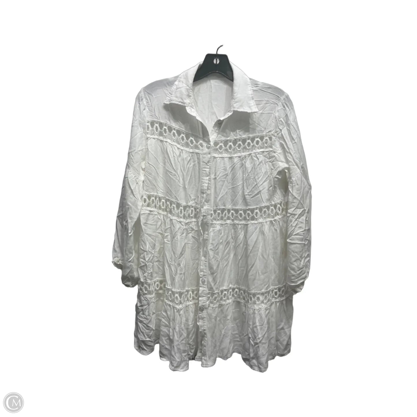 Swimwear Cover-up By Clothes Mentor In White, Size: S