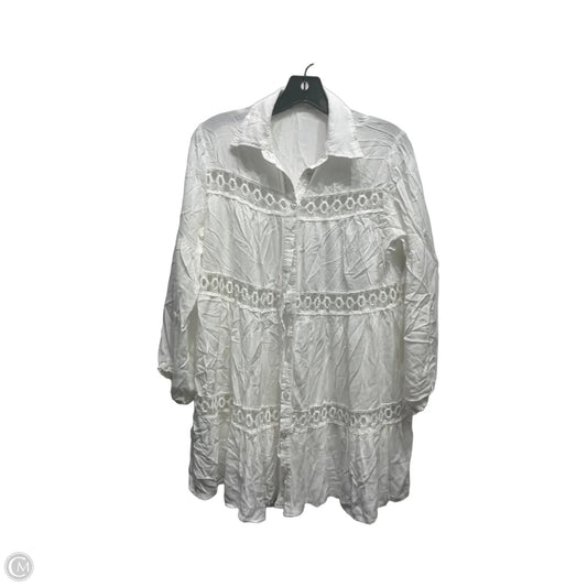Swimwear Cover-up By Clothes Mentor In White, Size: S