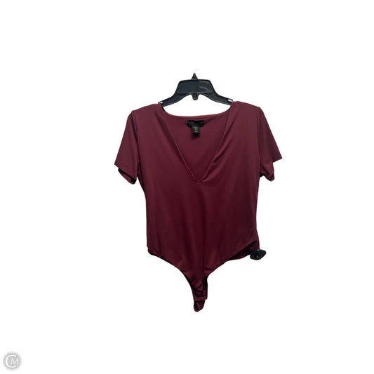 Bodysuit By House Of Harlow In Maroon, Size: Xl