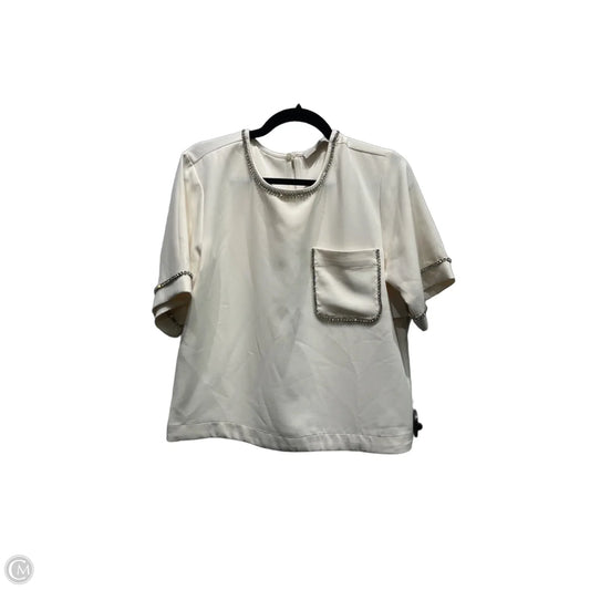 Top Short Sleeve By Loft In White, Size: S