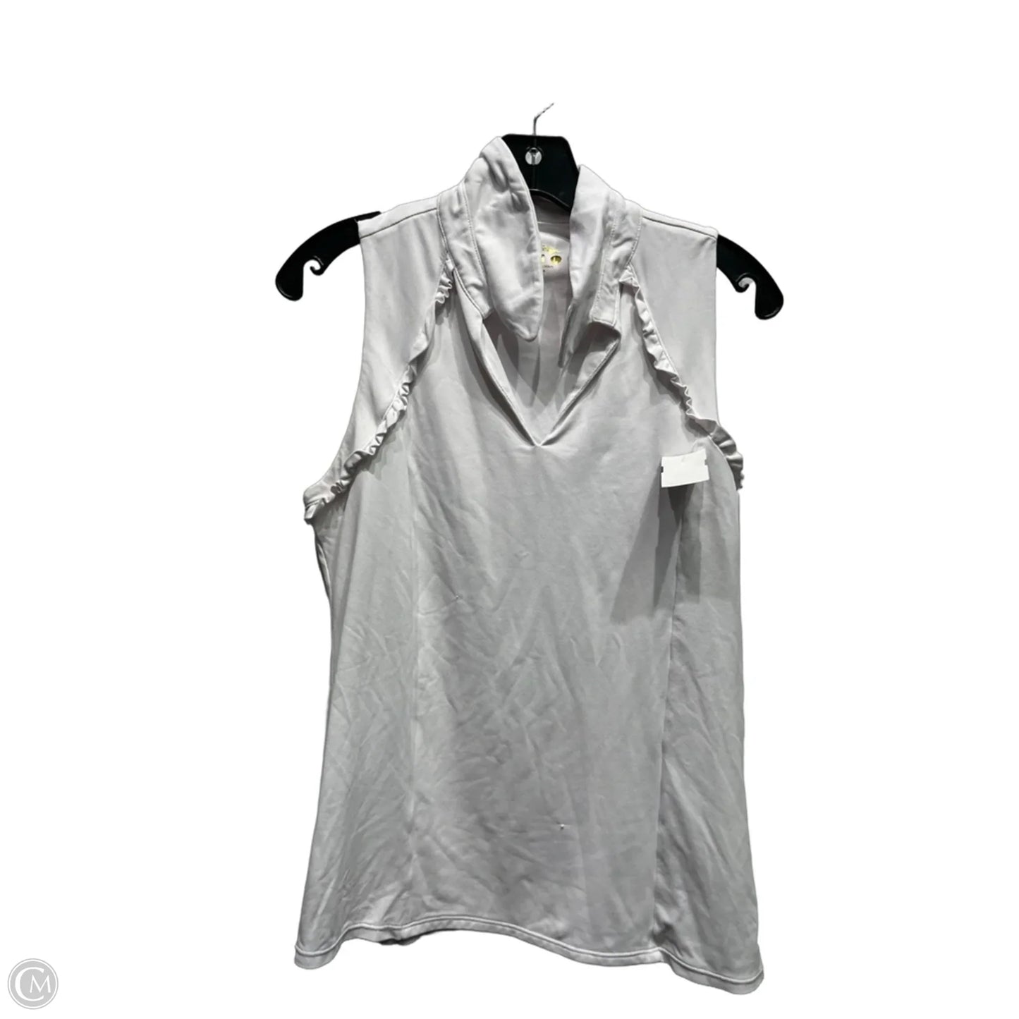 Top Sleeveless Designer By Lilly Pulitzer In White, Size: L