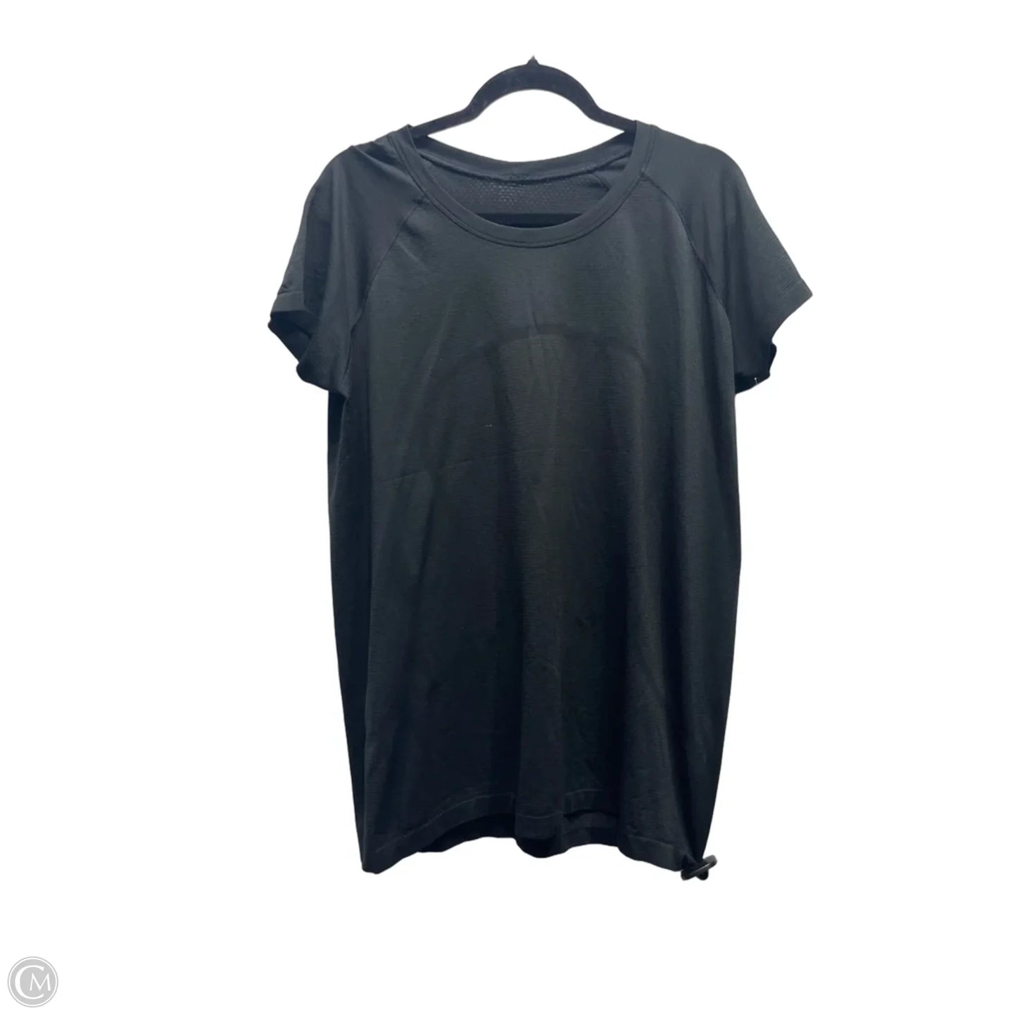 Athletic Top Short Sleeve By Lululemon In Black, Size: 16
