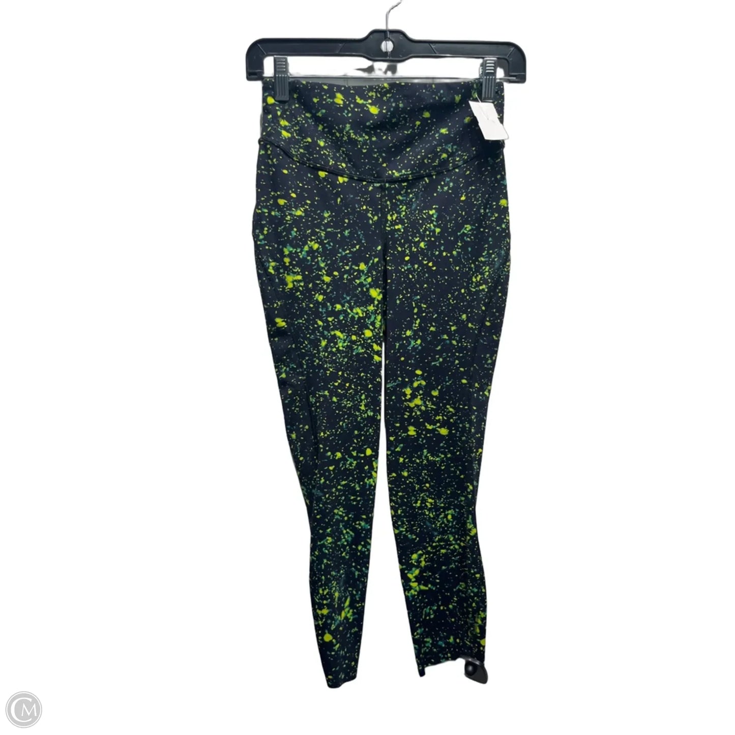 Athletic Leggings Capris By Lululemon In Black & Green, Size: 6