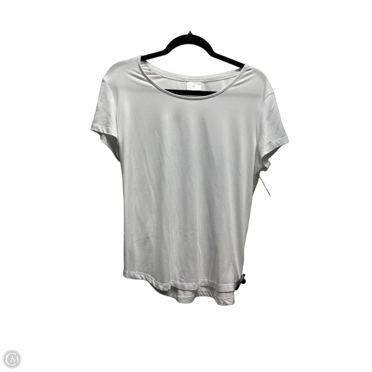 Top Short Sleeve Basic By live to lounge In White, Size: L