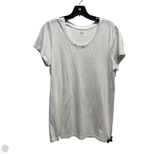Top Short Sleeve Basic By Gap In White, Size: L