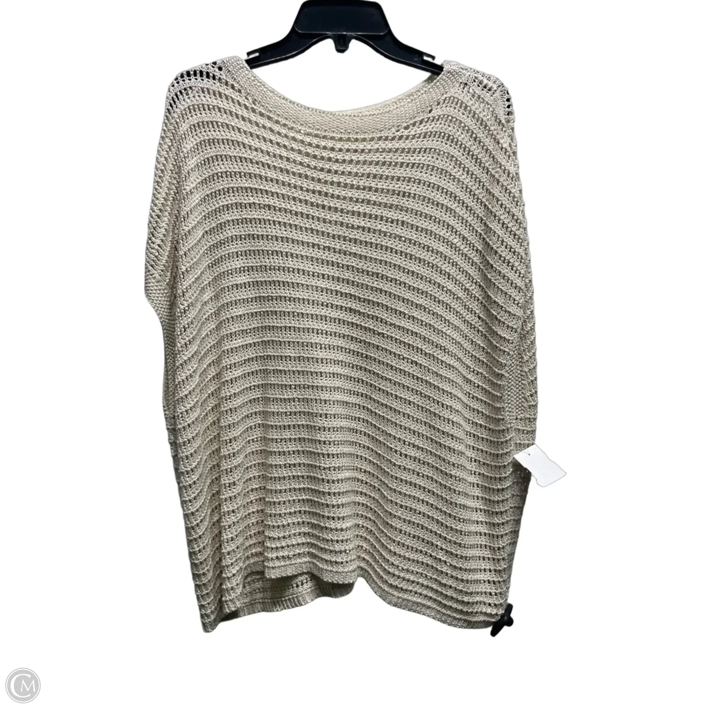 Top Short Sleeve By Max Studio In Tan, Size: L