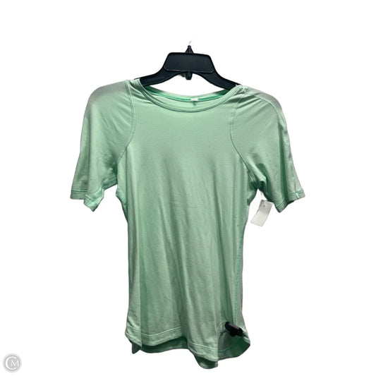 Athletic Top Short Sleeve By Lululemon In Green, Size: S
