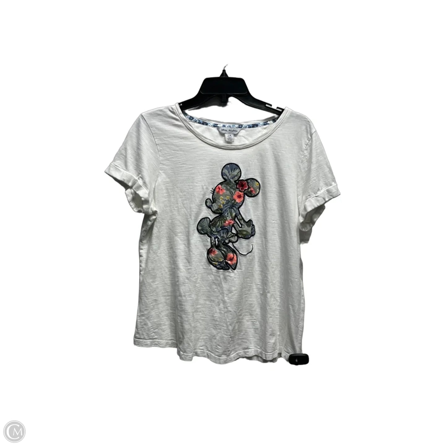 Top Short Sleeve By Tommy Bahama In Blue & White, Size: L