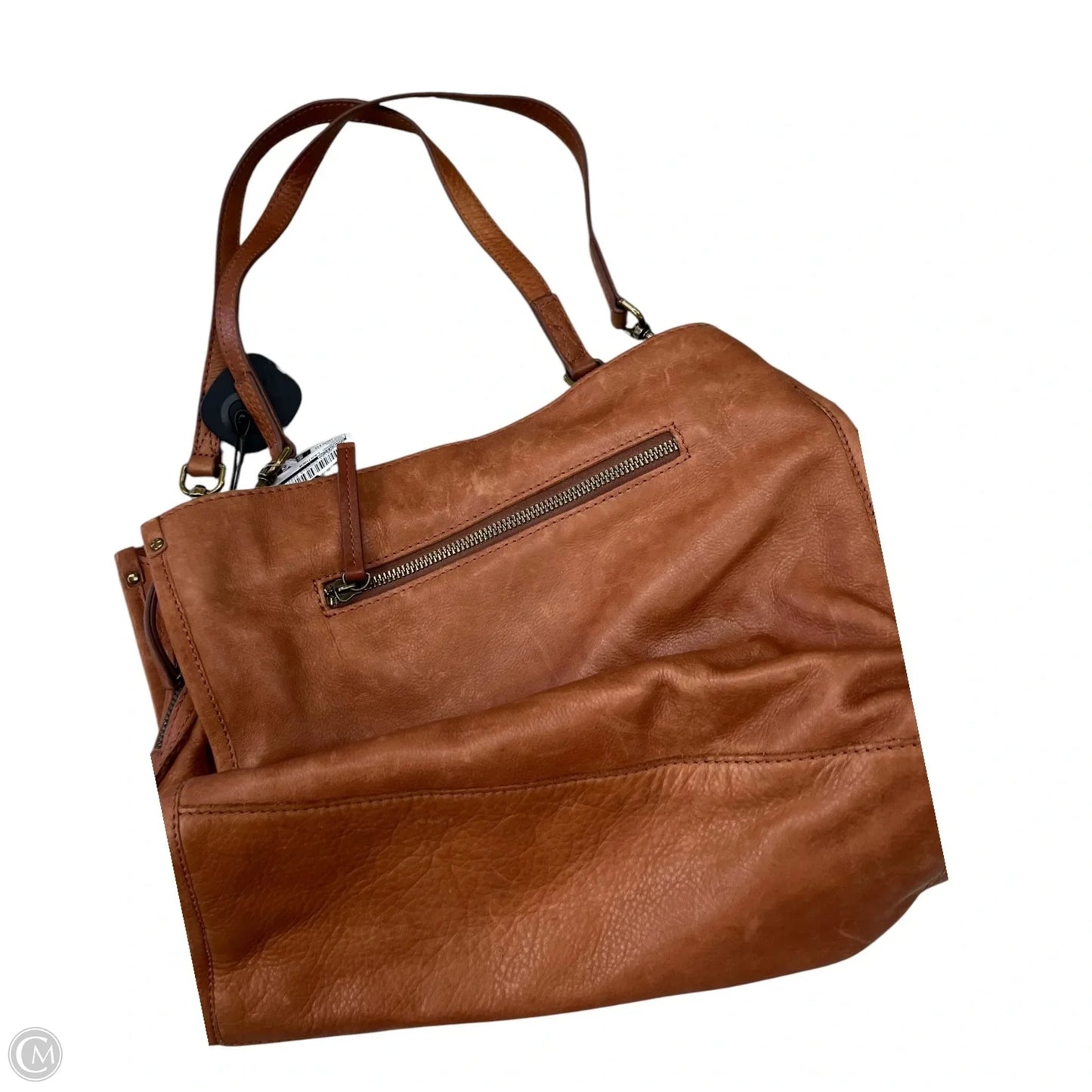 Handbag Leather By American, Size: Medium