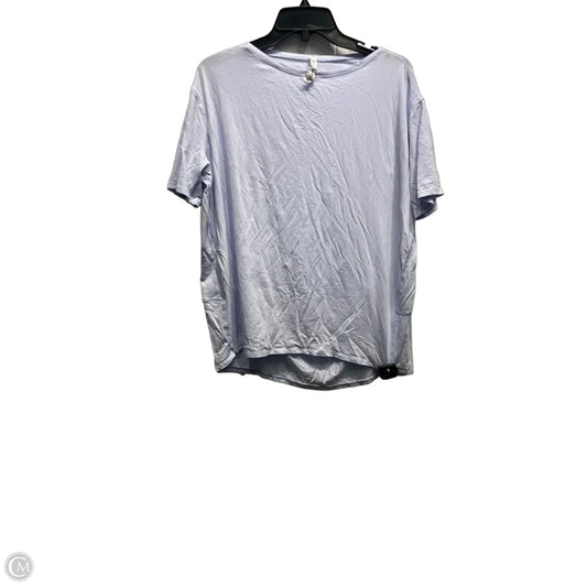 Athletic Top Short Sleeve By Lululemon In Blue, Size: 8