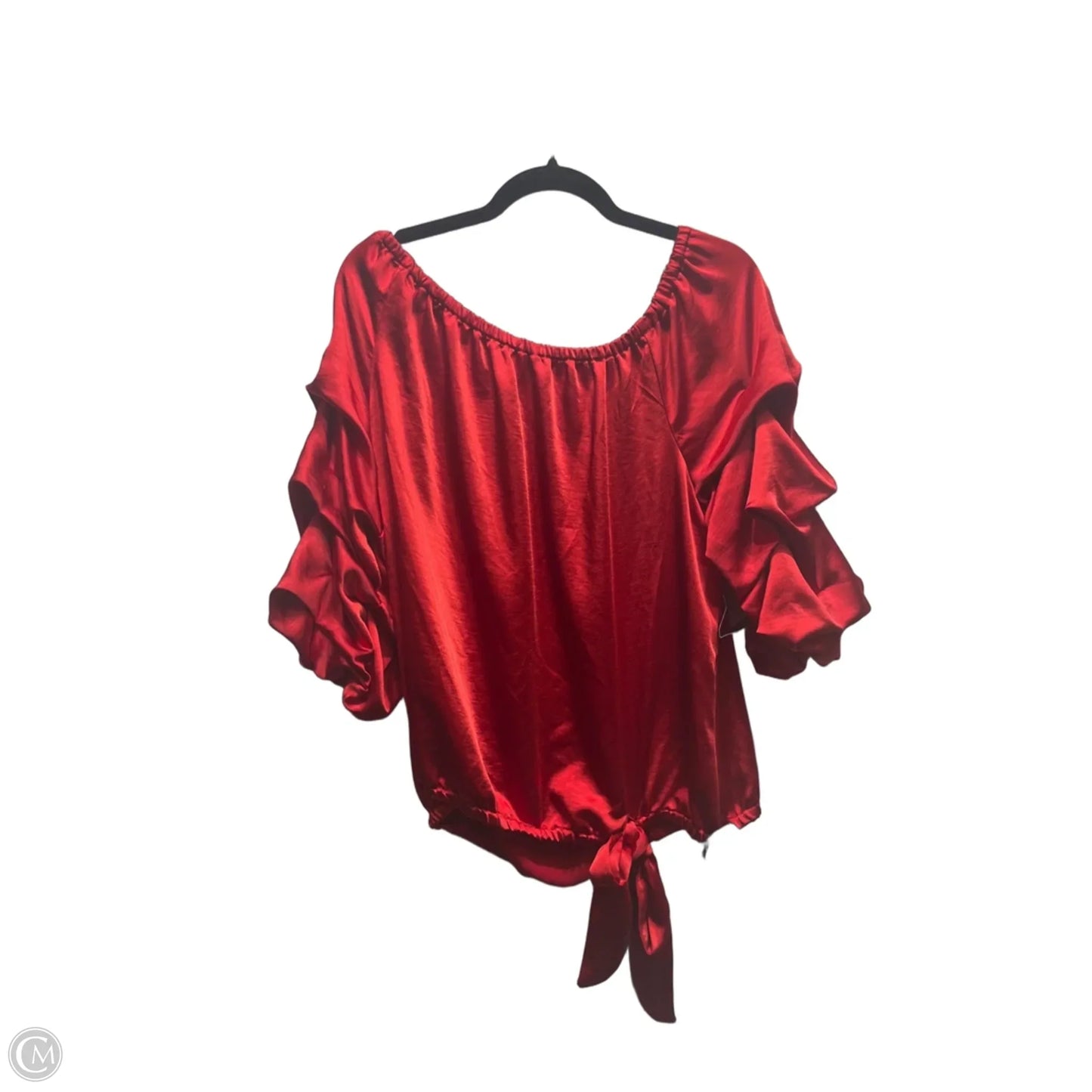 Top Short Sleeve By Vince Camuto In Red, Size: Xl