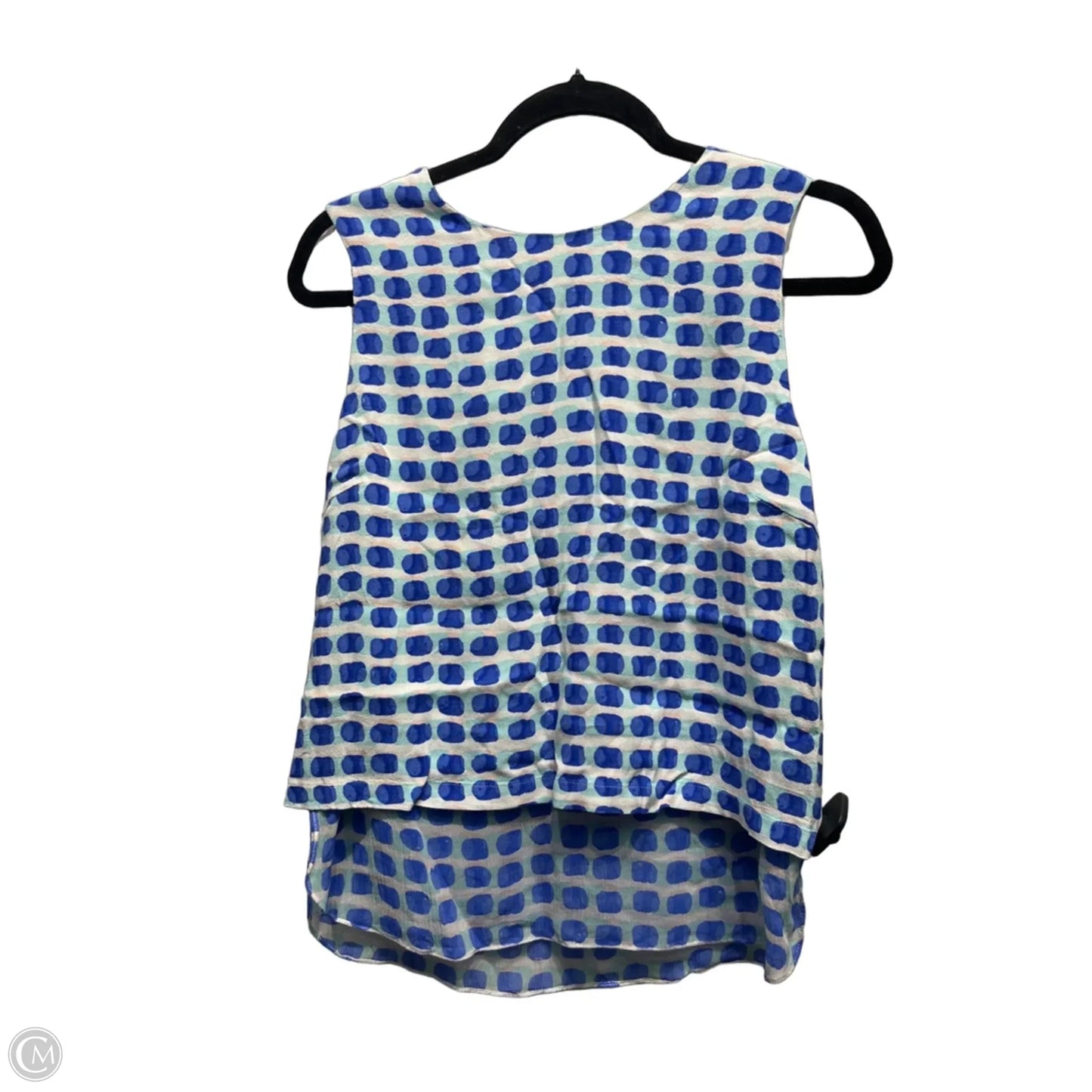Top Sleeveless Designer By Kate Spade In Blue & White, Size: M