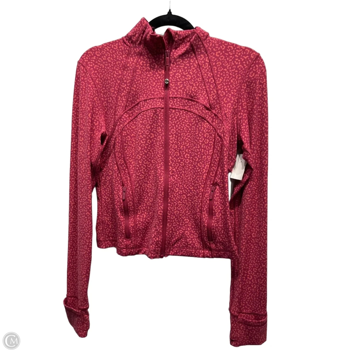 Athletic Jacket By Lululemon In Orange & Red, Size: 10