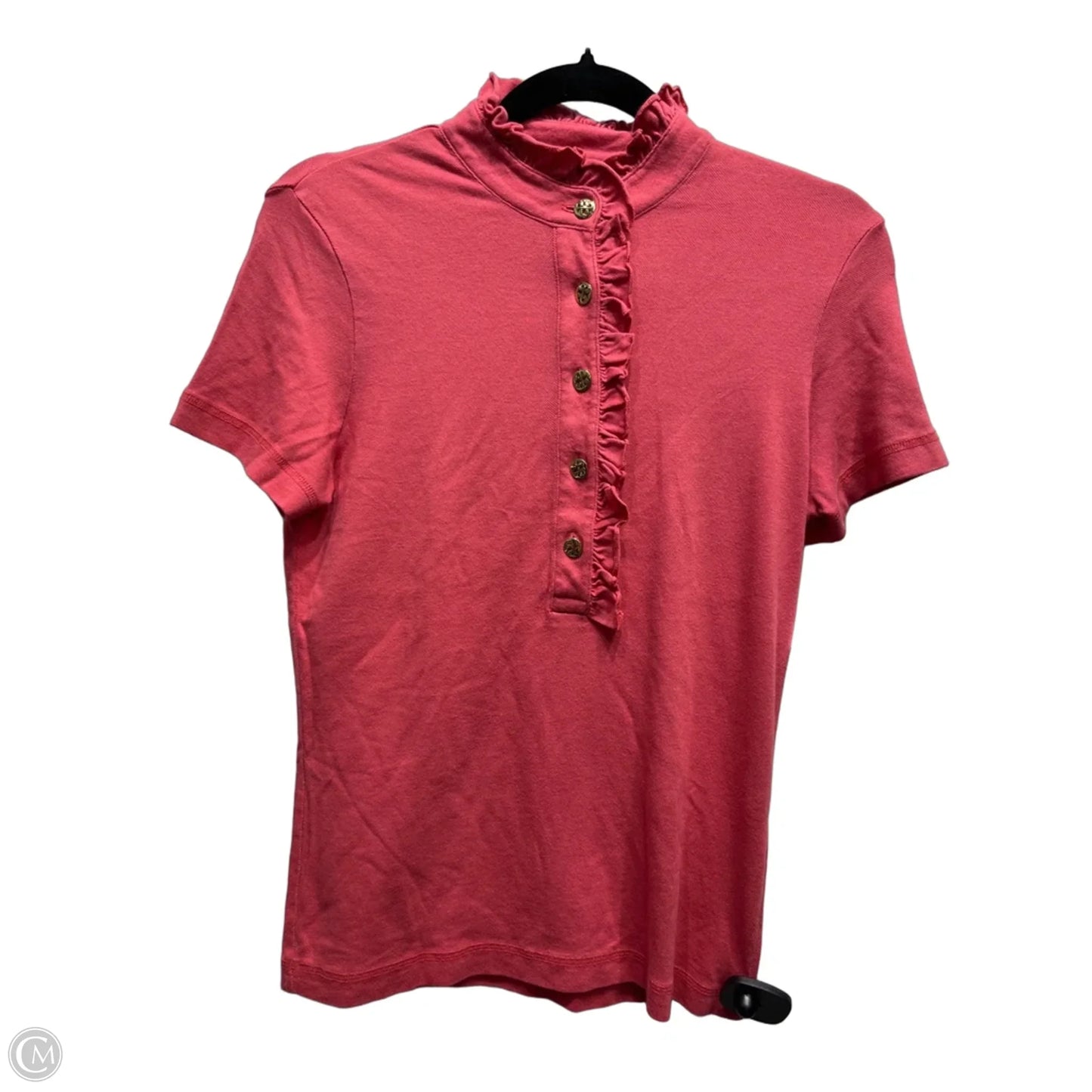 Top Short Sleeve Designer By Tory Burch In Orange, Size: S