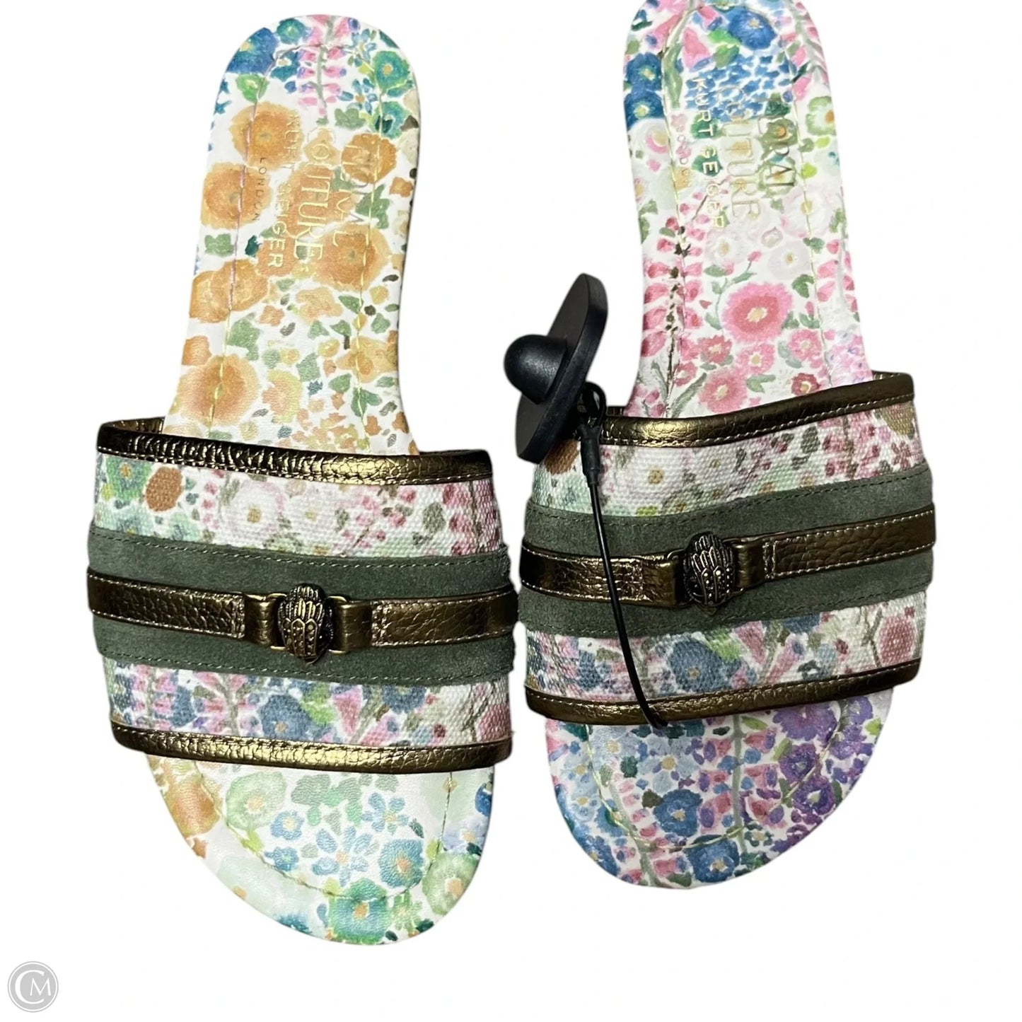 Sandals Flats By Kurt Geiger London In Green & Purple, Size: 5.5