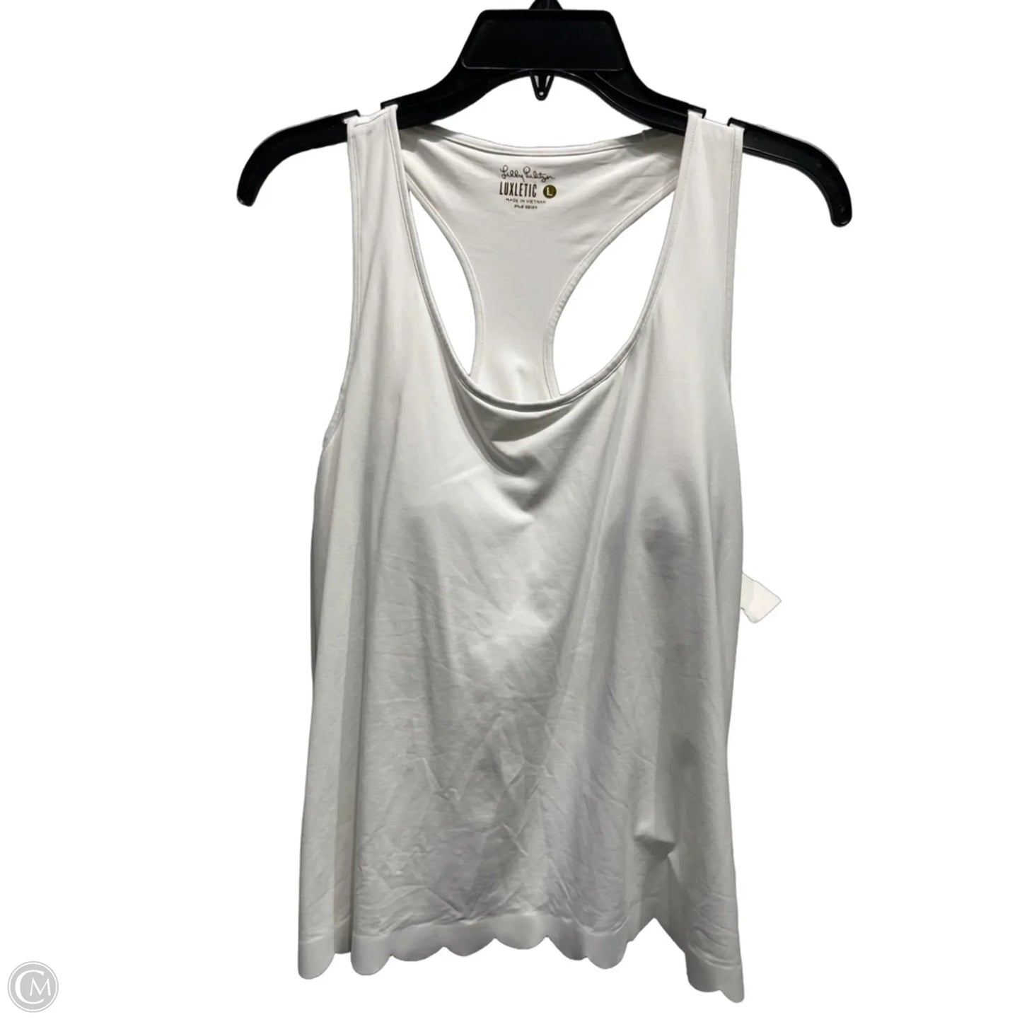 Top Sleeveless Designer By Lilly Pulitzer In White, Size: L