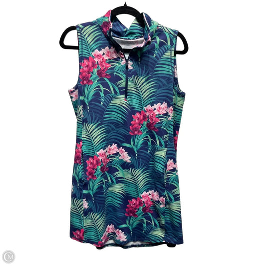 Dress Casual Short By Tommy Bahama In Blue & Pink, Size: M