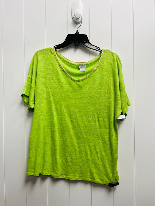 Green Top Short Sleeve Chicos O, Size M
