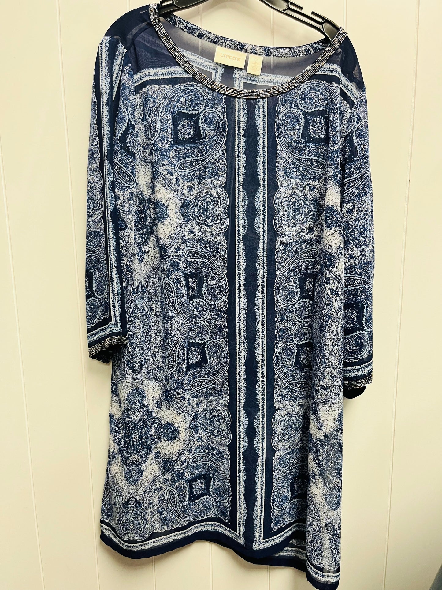 Tunic Long Sleeve By Chicos In Blue, Size: L