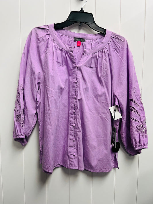 Top Long Sleeve By Vince Camuto In Purple, Size: L