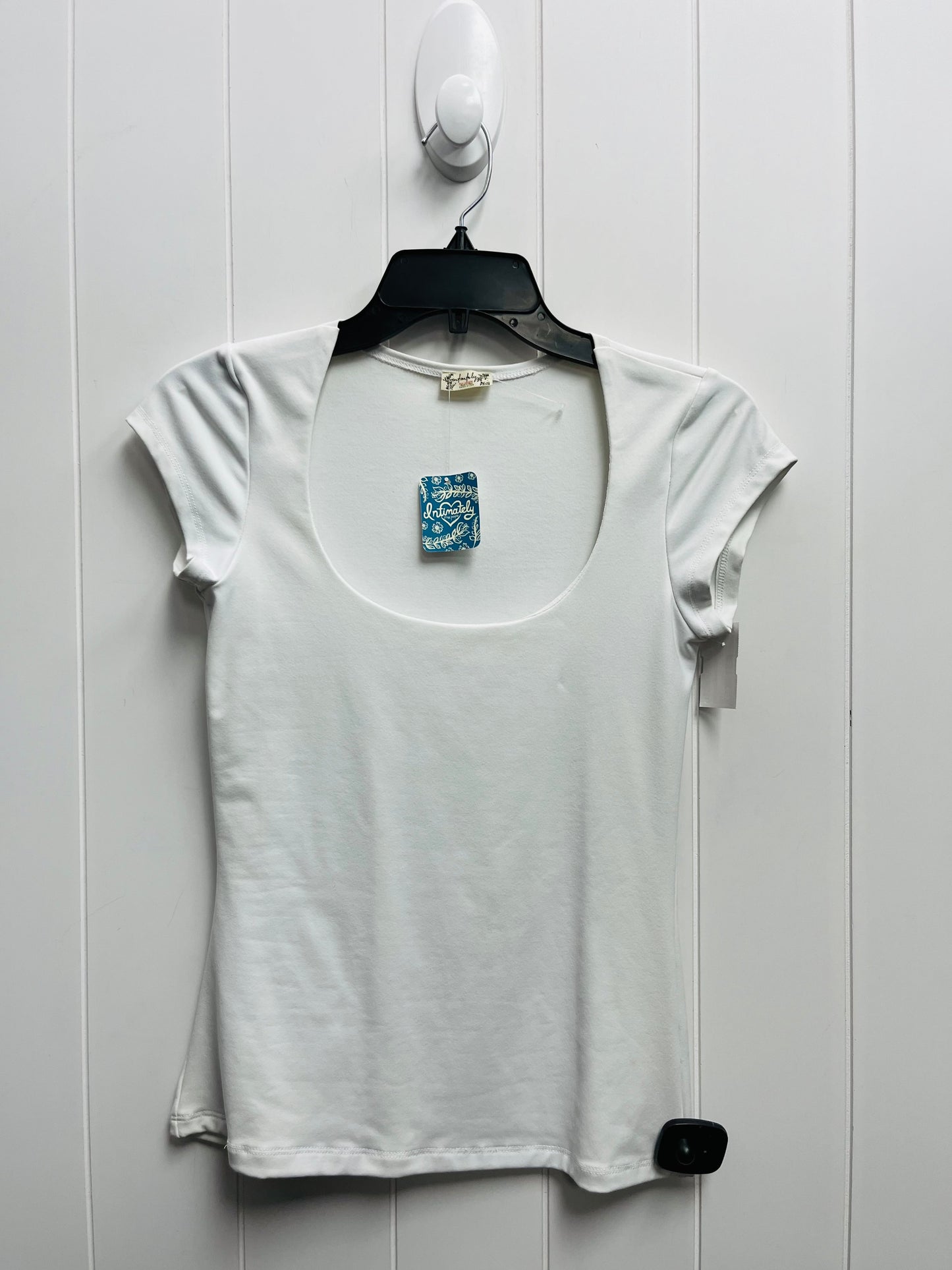 White Top Short Sleeve Basic Free People, Size S