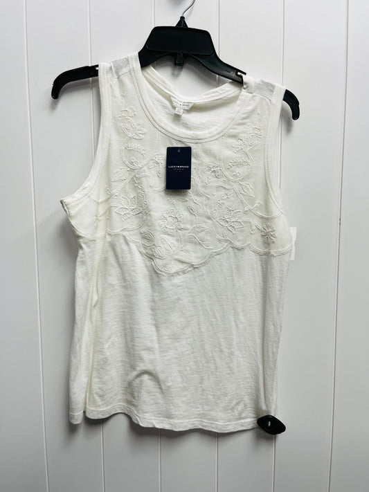 White Top Sleeveless Lucky Brand, Size S