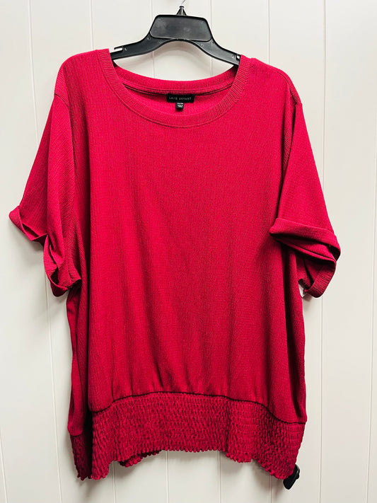 Red Top Short Sleeve Lane Bryant, Size 4x