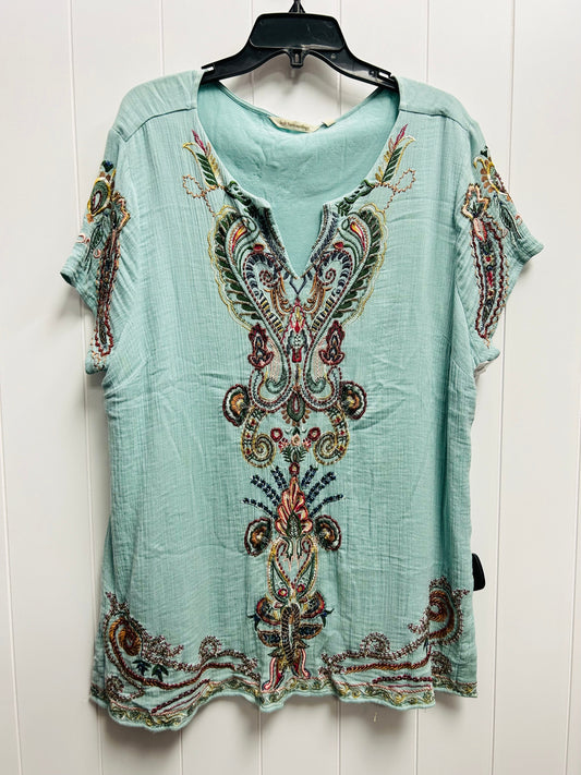 Teal Tunic Short Sleeve Soft Surroundings, Size Xl