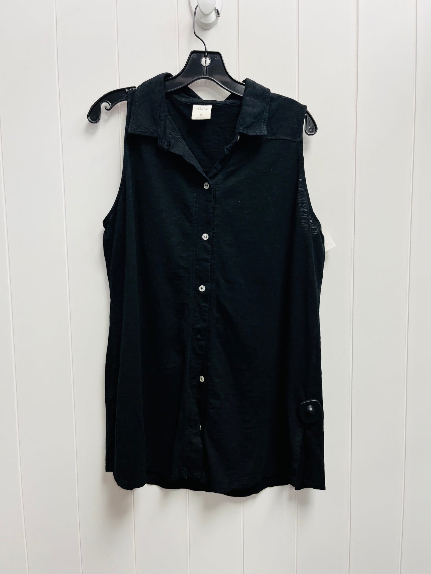 Top Sleeveless By Soma In Black, Size: Xl