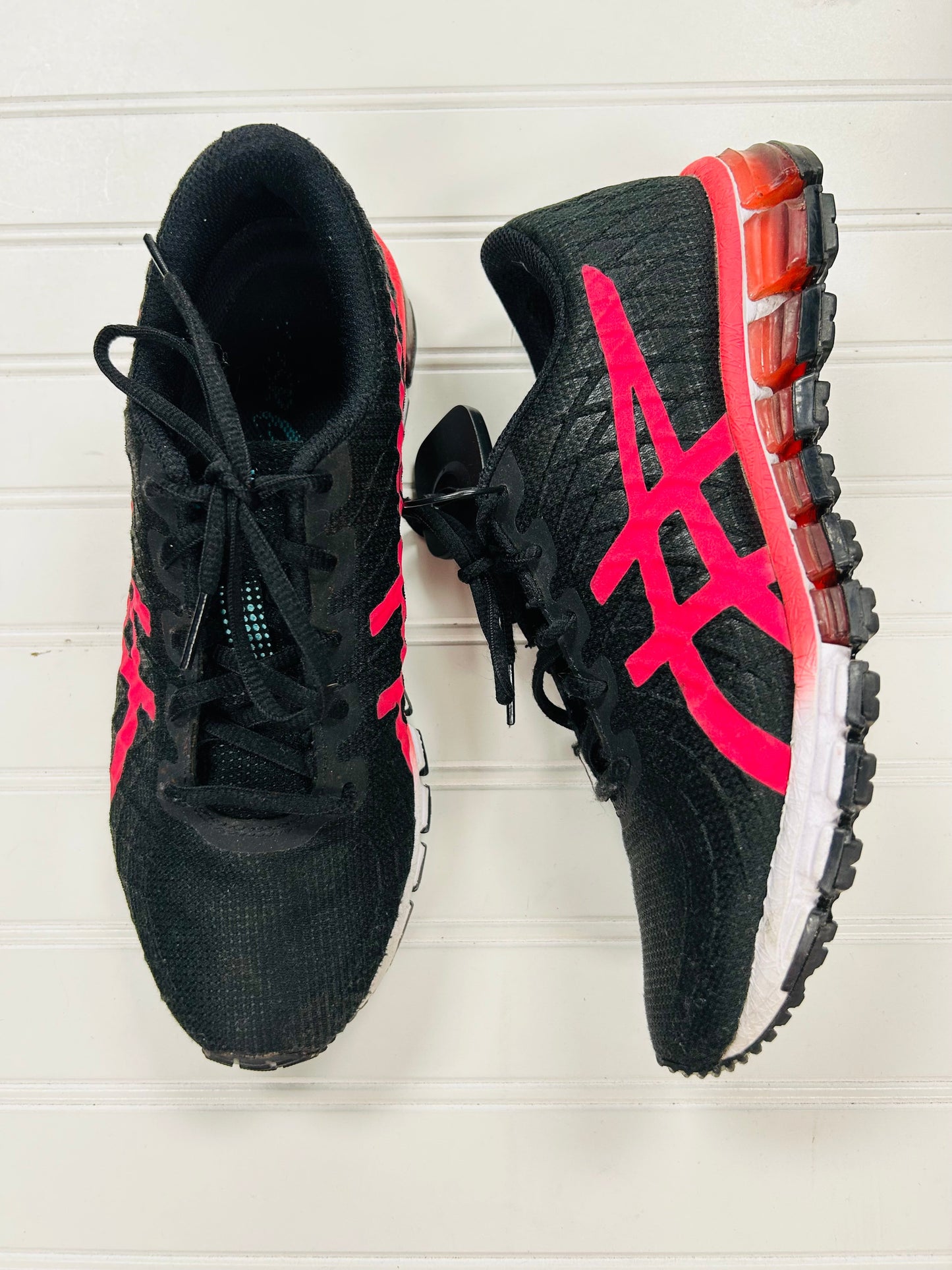 Shoes Athletic By Asics In Black & Pink, Size: 9