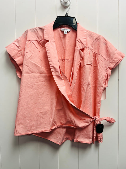 Top Short Sleeve By Nine West In Pink, Size: Xl