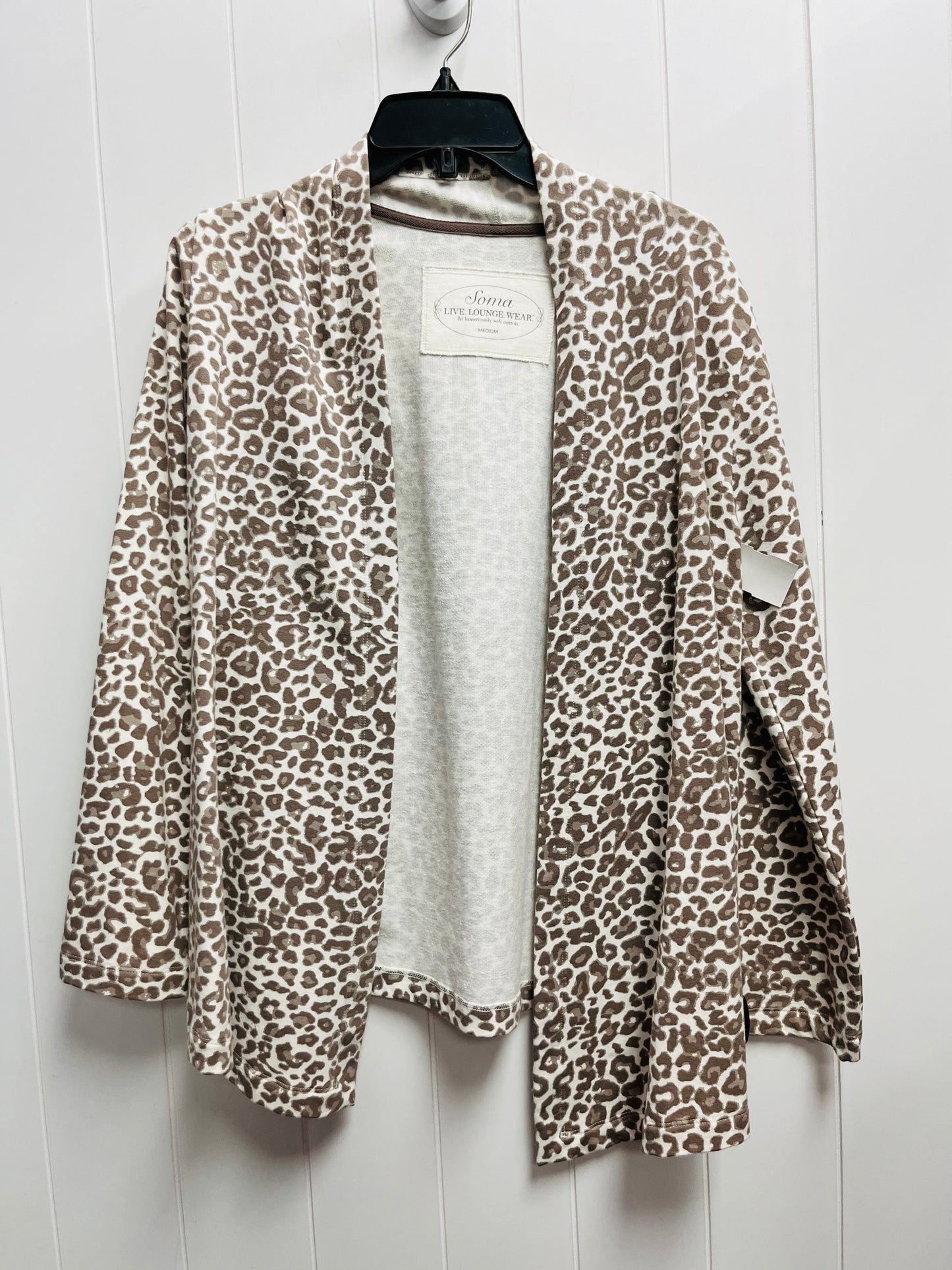 Cardigan By Soma In Animal Print, Size: M