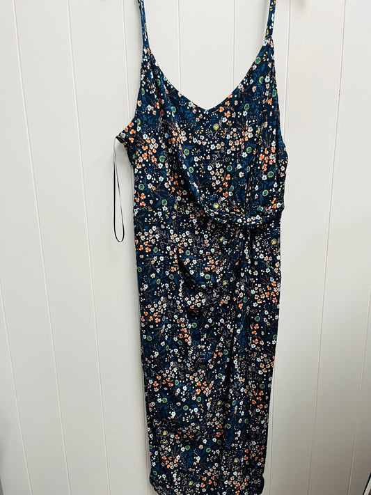 Dress Casual Midi By Clothes Mentor In Blue, Size: 2x