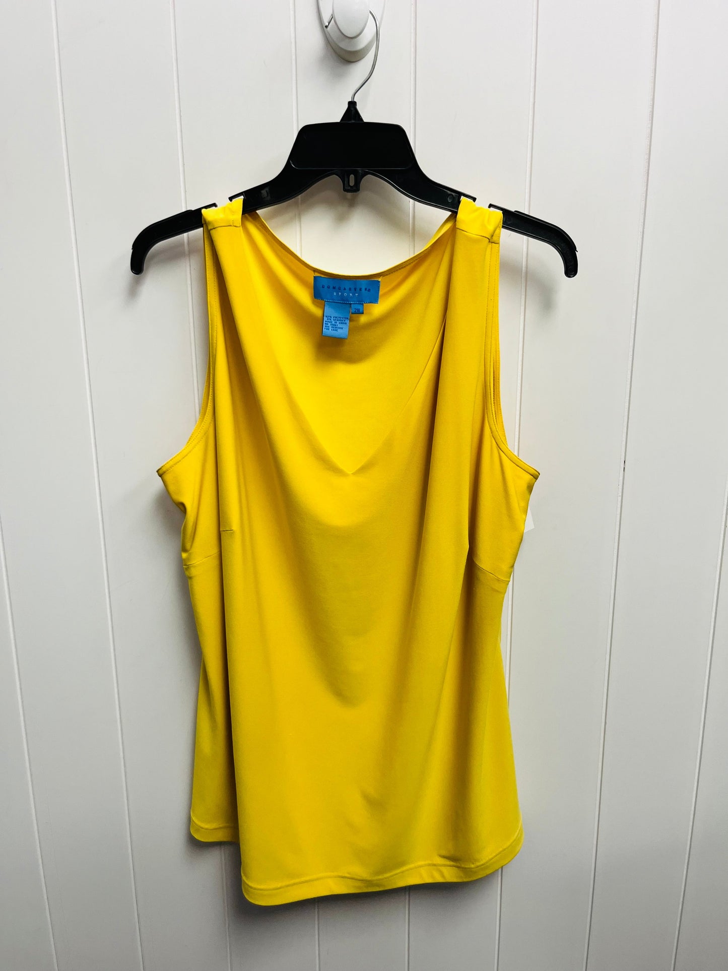 Top Sleeveless Basic By Doncaster In Yellow, Size: 2x