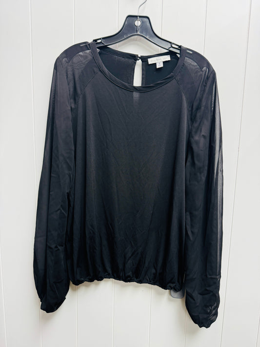 Top Long Sleeve By Allison Joy In Black, Size: L