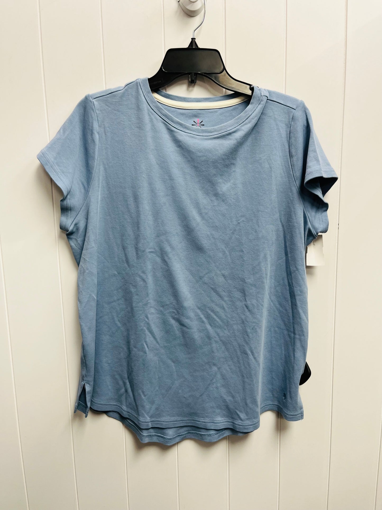 Top Short Sleeve Basic By Isaac Mizrahi Live Qvc In Blue, Size: Xl