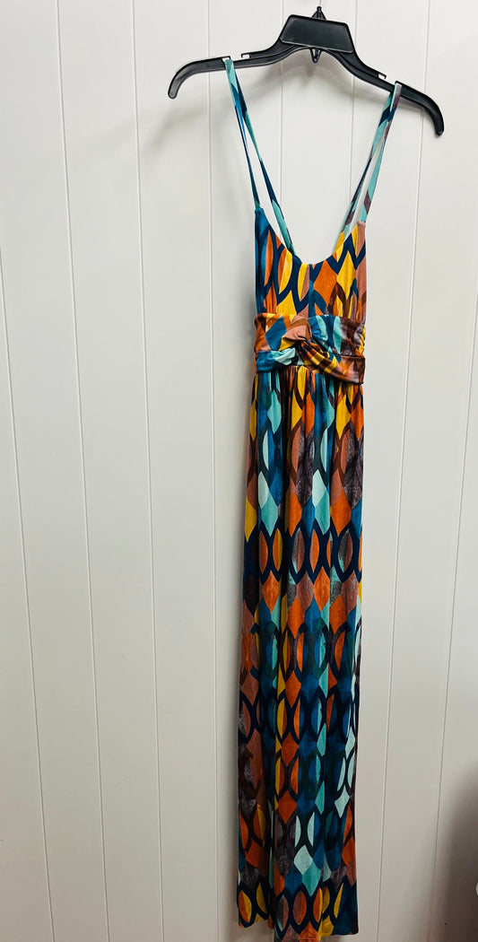 Dress Casual Maxi By Maeve In Blue & Orange, Size: Xs